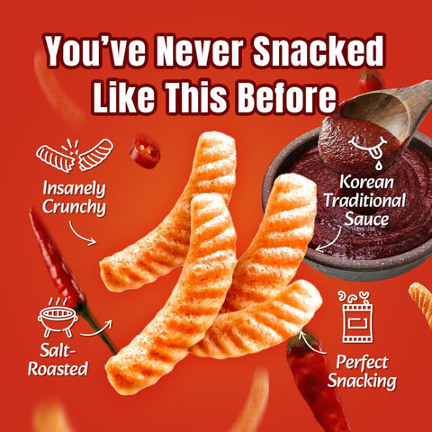 Nongshim Shrimp Crackers, Gochujang Flavor, Crispy Baked Korean Snack, 2.64 oz Bags (Pack of 20)