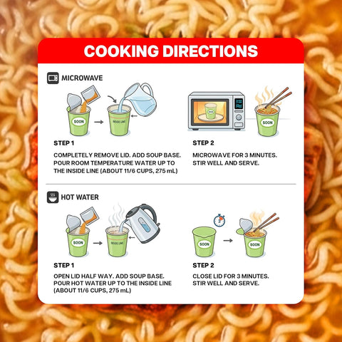 Nongshim Soon Kimchi Noodle Cup, 2.64 Ounce (Pack of 6)