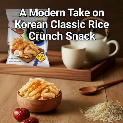 Nongshim Korean Ugua Rice Crunch Snack, Sweet Rice Crisps, Brown Rice Syrup, Glazed and Crunchy, Korean’s Favorite Rice Snack, Big Size Bag, Tasty Family Snack, 10.23 oz (1 Pack)